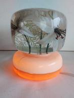 Fifties Sixties vintage bloemen waterbol lamp, Ophalen of Verzenden