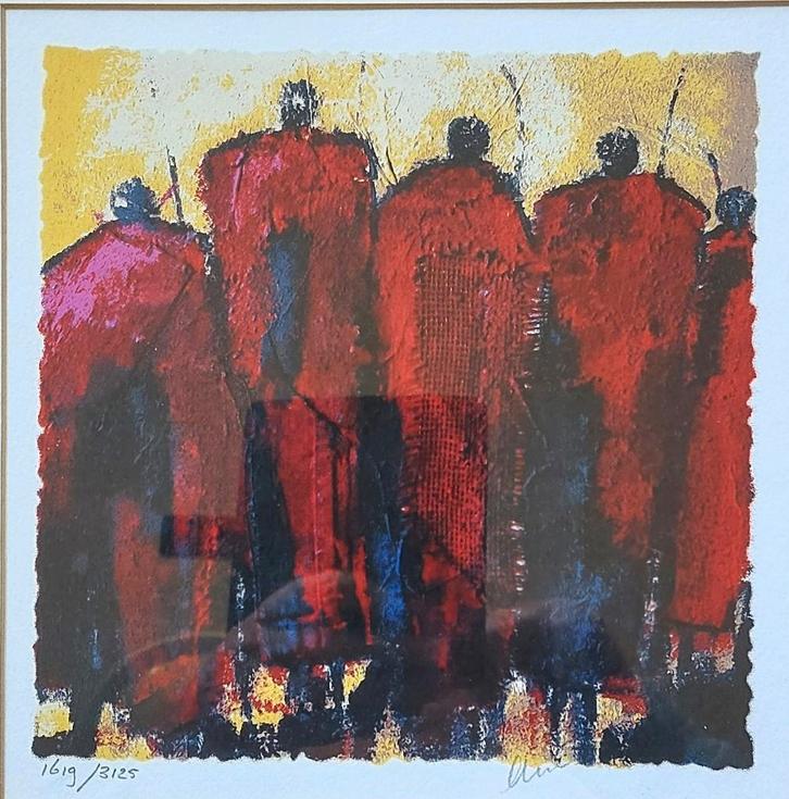 kunst zeefdruk, Antiek en Kunst, Kunst | Schilderijen | Modern, Ophalen