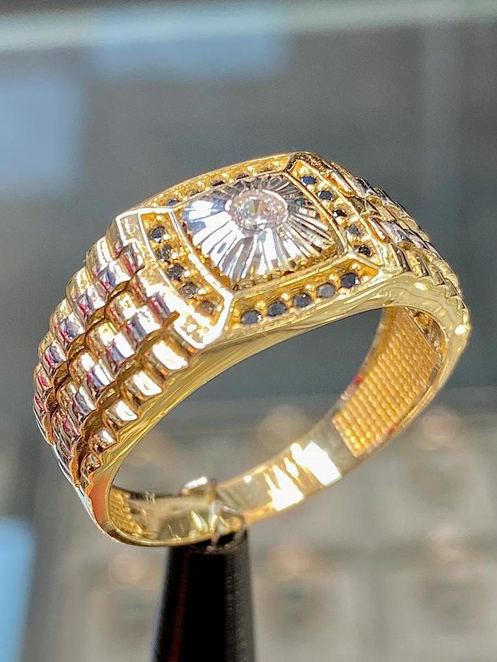 14k Gouden Ring Heren, Sieraden, Tassen en Uiterlijk, Ringen, Nieuw, Heer, 20 of groter, Goud, Goud, Ophalen of Verzenden