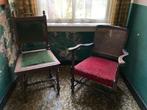 Groene en rode antieke stoel, Ophalen of Verzenden