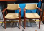 Vintage Erik Kirkegaard stoelen '60 teak hout, Antiek en Kunst, Ophalen