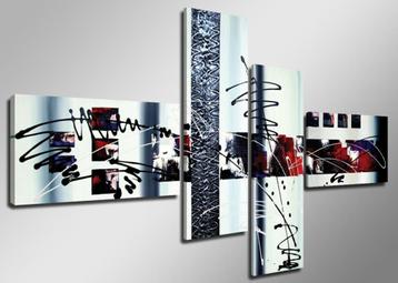 Nieuw * 4 Luik van Canvas * Abstract Art 70x160cm