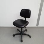 Ahrend werkplaatsstoel - zwarte skai bureaustoel, Huis en Inrichting, Gebruikt, Bureaustoel, Ophalen