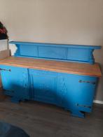 Dressoir (uit de sixties) opgepimpt in blauw., Huis en Inrichting, Ophalen, Gebruikt, 150 tot 200 cm, Jaren zestig