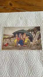 Postkaart - Schuilen voor de regen - Margaret Tempest, Verzamelen, Ansichtkaarten | Dieren, Ophalen of Verzenden, 1920 tot 1940