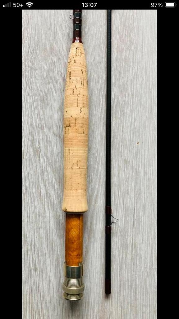 Hardy Favorite vliegenhengel 8 ft. # 4. Nieuwstaat., Watersport en Boten, Hengelsport | Vliegvissen, Zo goed als nieuw, Werphengel