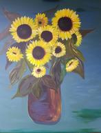 Schilderij ZONNENBLOEMEN 70x90 2x opruiming, Huis en Inrichting, Woonaccessoires | Schilderijen, Tekeningen en Foto's, Ophalen