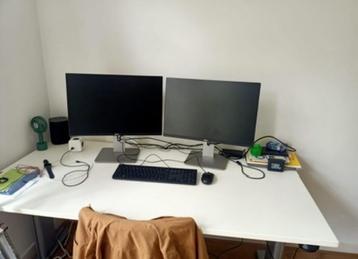 Elektrisch verstelbaar bureau - wit - 160x80 beschikbaar voor biedingen