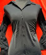 Zwarte Travelstof Blouse Vera Jo - Maat L, ZGAN, Ophalen of Verzenden, Zo goed als nieuw, Maat 42/44 (L), Zwart