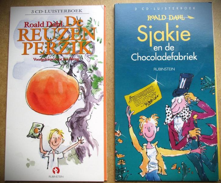 Sjakie Chocoladefabriek~Reuzenperzik~Roald Dahl, Boeken, Luisterboeken, Cd, Kind, Ophalen of Verzenden