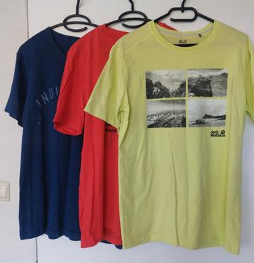 NIEUW!! 3x heren t-shirts: REEBOK, JACK WOLFSKIN, etc. mt M beschikbaar voor biedingen