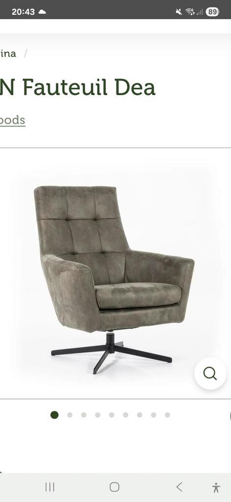 Sven Dea draaifauteuil in stof Hunter Green, Huis en Inrichting, Fauteuils, Zo goed als nieuw, Stof, Ophalen