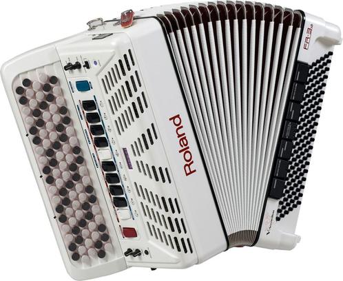 Roland FR-3sb White V-Accordion occasion, Muziek en Instrumenten, Accordeons, Gebruikt, Knopaccordeon, 120-bas, Overige merken