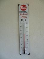EMAILLE RECLAME THERMOMETER"HERO DRINKS FRUITS FRAIS"1963, Verzamelen, Ophalen of Verzenden, Gebruikt, Reclamebord