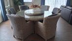 Z.g.a.n. 4 Seasons Outdoor Brighton tuinset incl Lazy Susan, 6 zitplaatsen, Ophalen of Verzenden, Zo goed als nieuw, Wicker