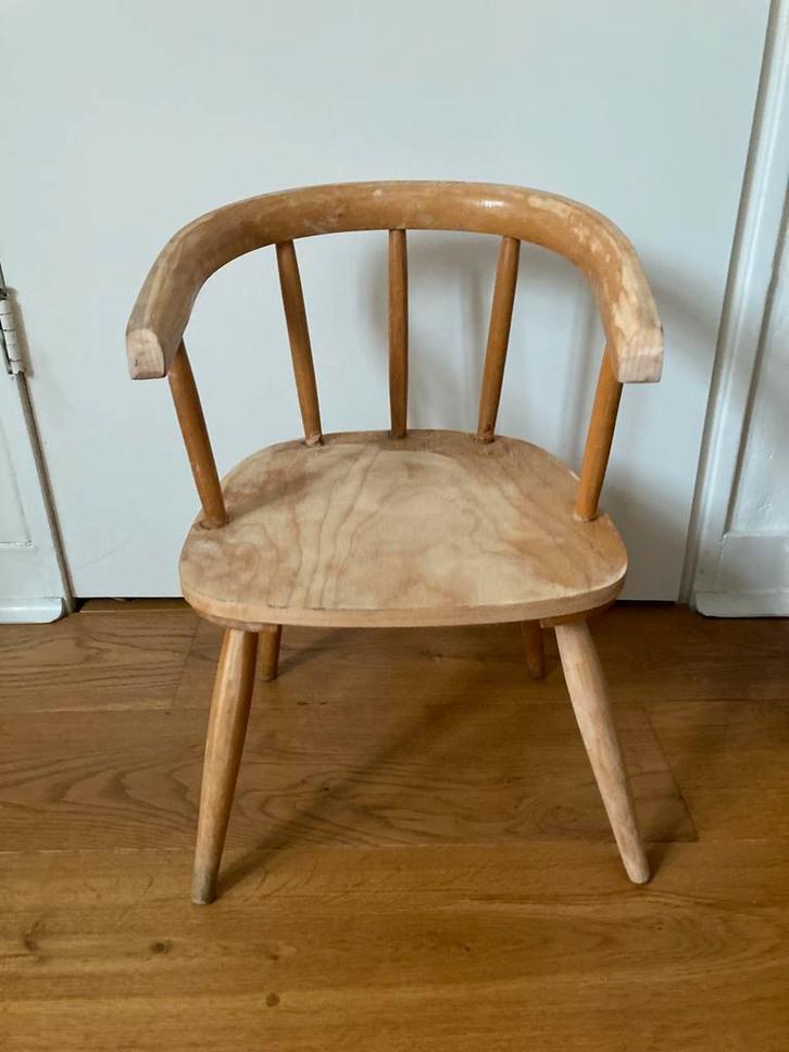Vintage kinderstoeltje - hout, design, Kinderen en Baby's, Kinderkamer | Tafels en Stoelen, Stoel(en), Ophalen of Verzenden