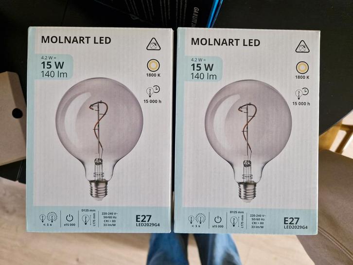 Molnart LED E27 Ikea, Huis en Inrichting, Lampen | Spots, Zo goed als nieuw, Led, Ophalen of Verzenden