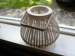 Leuk houten windlicht met glas, Huis en Inrichting, 25 tot 50 cm, Wit, Ophalen of Verzenden, Zo goed als nieuw