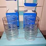 2 Stacked Oreo glazen  Glas met relief opgestapelde oreo's i, Ophalen, Glas of Glazen, Nieuw, Glas