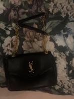 Elegante zwarte YSL tas met gouden ketting, Ophalen of Verzenden, Zo goed als nieuw, Zwart, Handtas