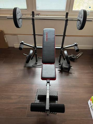 halterbank set, inclusief halterstang en gewichten! beschikbaar voor biedingen