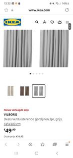 1 gordijn Vilborg Ikea - grijs, Grijs, Zo goed als nieuw, 200 cm of meer, Ophalen