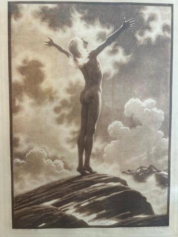 Heliogravure Lichtgebet van Hugo Fidus beschikbaar voor biedingen