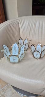 Lotusbloem Lampenkappen - Vintage Set, Huis en Inrichting, Gebruikt, Vintage, Ophalen of Verzenden, Overige vormen