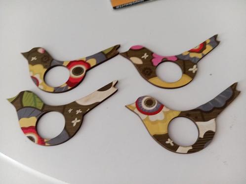 Retro Servetringen - Kleurrijke Vogels - Jaren '60, Huis en Inrichting, Keuken | Bestek, Ophalen of Verzenden