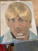 80s Mannenpruik Blond - Nieuw in Verpakking!, Nieuw, Overige maten, Ophalen of Verzenden, Overige thema's
