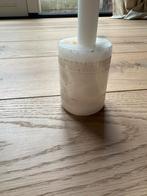 Vintage Kandelaar Wit/Crème, Overige materialen, Gebruikt, Wit, Ophalen of Verzenden