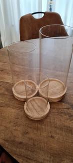 Mooie cilinder windlichten - set van 3, Huis en Inrichting, Ophalen of Verzenden, Nieuw
