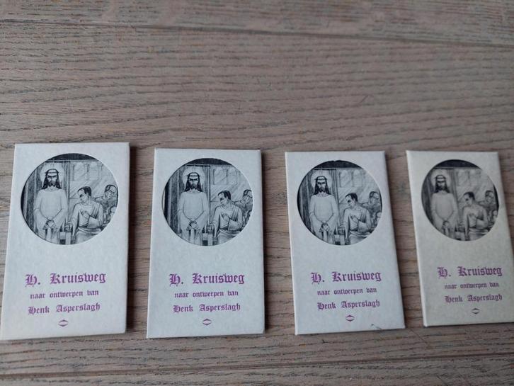 Heilige Kruisweg 14 staties Henk Asperslagh, 7 sets, Antiek en Kunst, Antiek | Religie, Ophalen of Verzenden