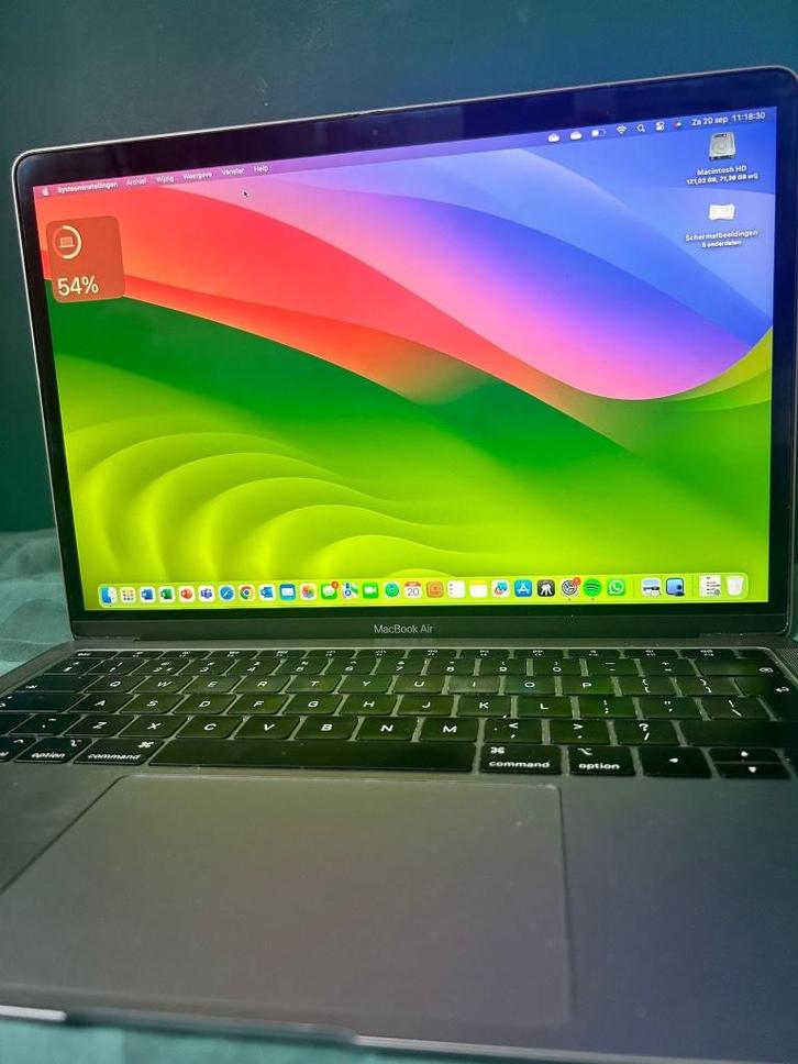 MacBook Air Retina 2019 128 GB Space Grey, Computers en Software, Apple Macbooks, Zo goed als nieuw, MacBook Air, 13 inch, Minder dan 2 Ghz