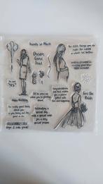 Stempelset Vrouw - Bruiloft, Zwangerschap, Verzenden, Zo goed als nieuw, Clearstamp