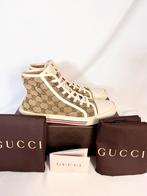 Gucci GG Monogram High Top Sneakers Dames - Maat 40, Kleding | Dames, Schoenen, Beige, Ophalen of Verzenden, Gedragen, Gucci