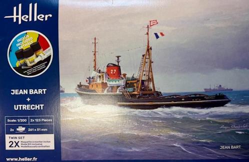 Coelianmodels, Heller 55602, Sleepboten 2x, 1/200, € 44,99, Hobby en Vrije tijd, Modelbouw | Boten en Schepen, Nieuw, 1:200 of kleiner