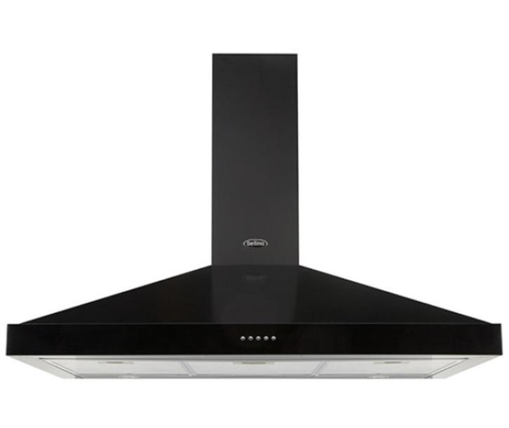 Klassieke zwarte afzuigkap-Belling Farmhouse 90 CHIM BLK, Witgoed en Apparatuur, Afzuigkappen, Nieuw, Vrijstaand, Wandschouwkap