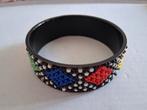 Kralen armband uit Zuid-Afrika, Ophalen of Verzenden, Nieuw, Zwart, Kunststof of Plastic