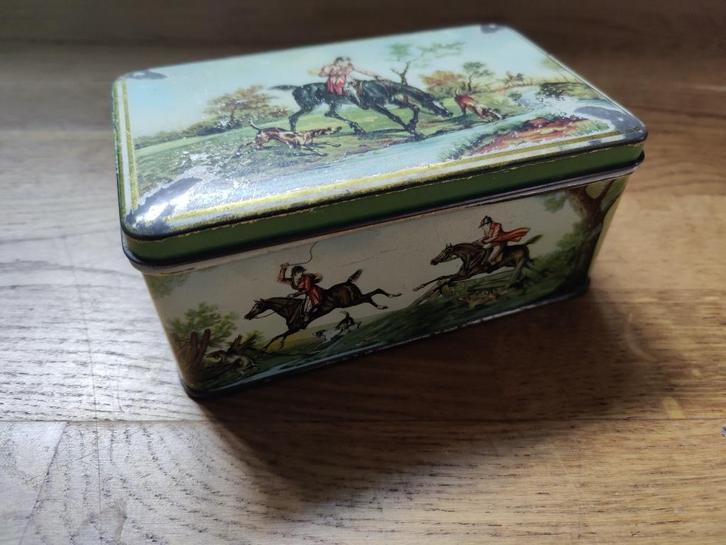 Vintage trommel van De Gruyter (1950-1960), Verzamelen, Blikken, Gebruikt, Koek(jes), Overige merken, Ophalen of Verzenden