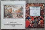 Anton Pieck 2 vintage kalenders 1987 en 1991 groot formaat., Ophalen of Verzenden, Maandkalender, Gebruikt