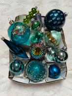 kerstballen ook vinatge peacock pauw kleuren, Ophalen of Verzenden, Gebruikt