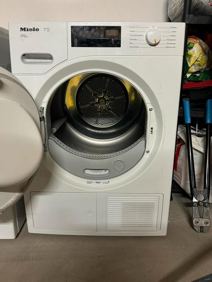 Wasmachine + Droger - Miele TWE620 WP, Witgoed en Apparatuur, Wasdrogers, Gebruikt, Condens, Voorlader, 8 tot 10 kg, 85 tot 90 cm