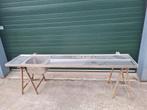 RVS tapblad met diepe spoelbak 2300×500×45 mm, Ophalen, Gebruikt, Minder dan 100 cm