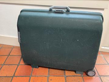 Samsonite harde rolkoffer donker groen met kodeslot  beschikbaar voor biedingen