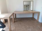 Moderne strakke tafel, tweedelig, in tot 3.00 x 0,90 cm, Huis en Inrichting, Tafels | Eettafels, Gebruikt, Eikenhout, 200 cm of meer
