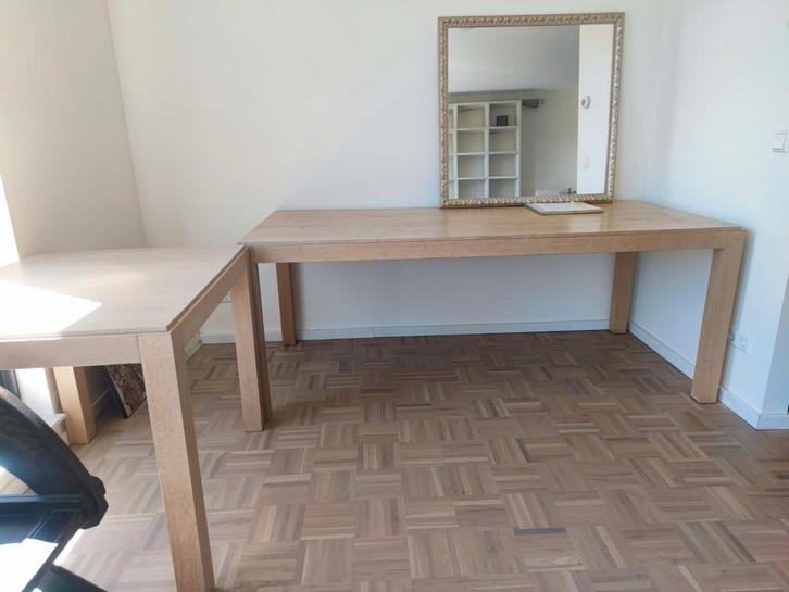 Moderne strakke tafel, tweedelig, in tot 3.00 x 0,90 cm, Huis en Inrichting, Tafels | Eettafels, Gebruikt, 50 tot 100 cm, 200 cm of meer