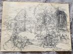 Originele pentekening – 19e eeuws - met blindstempel, Antiek en Kunst, Ophalen of Verzenden