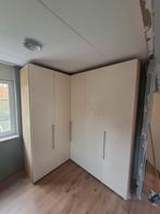 Grote kledingkast, wit en eikenkleur, Huis en Inrichting, Ophalen, Gebruikt, 200 cm of meer, 200 cm of meer