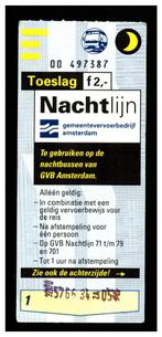 buskaartje nachtbus GVB ca. 2005 TK2, Verzenden, Gebruikt, Bus of Metro, Overige typen